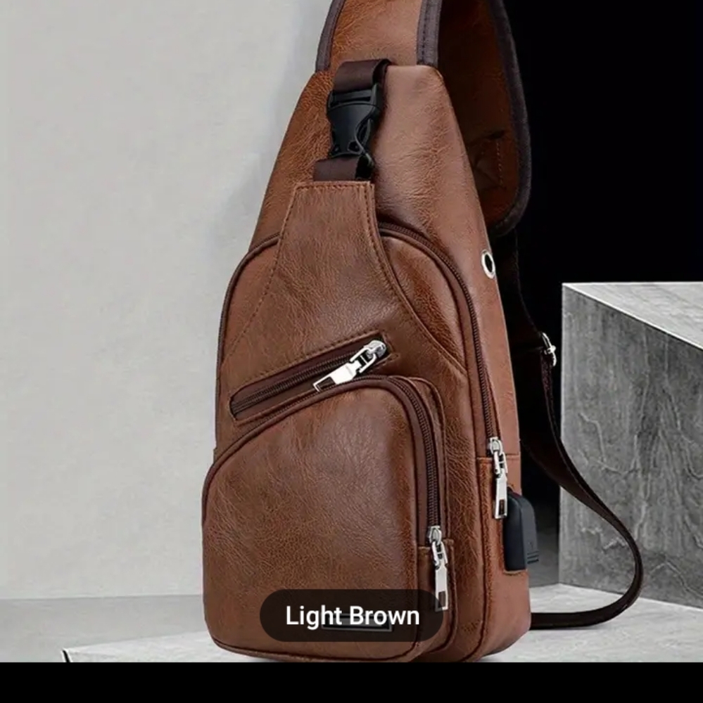 USB Charging Stylish Men's Chest Bag